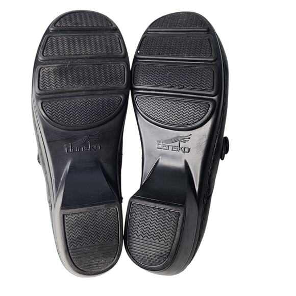 Dansko Women's Solstice Black Leather Slip On Clogs Comfort Shoes Sz 39 US 8.5/9 - Picture 8 of 9